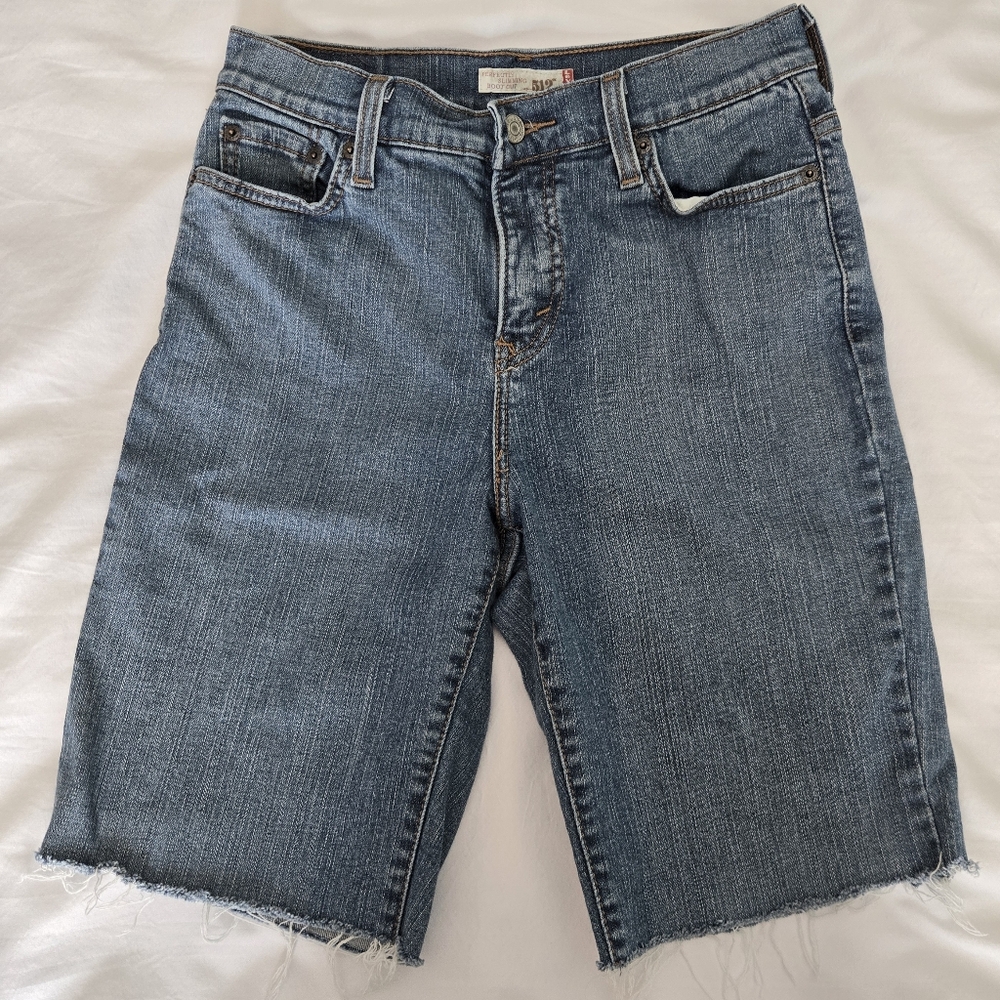 Levi's 512 Blue Denim Cutoff Shorts